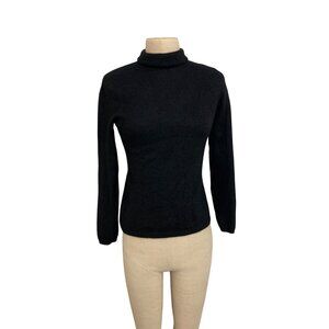 Vintage Black Cashmere Turtleneck Sweater